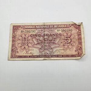 1943 Belgium 5 francs
